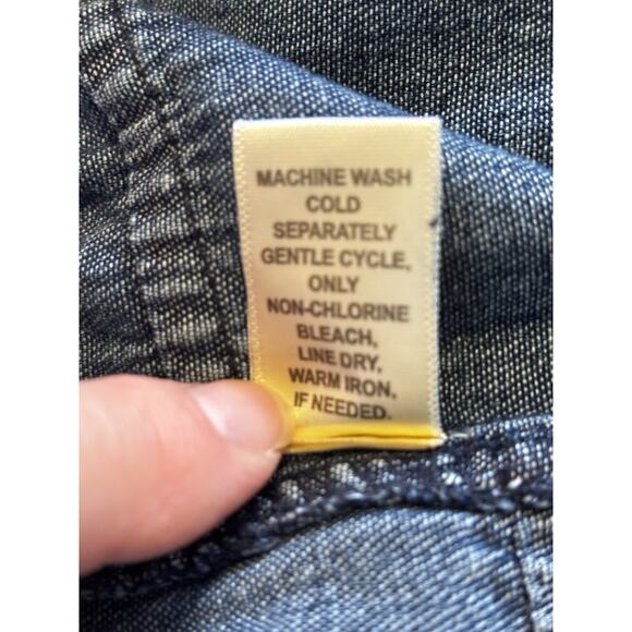 Studio West Womens Denim Patchwork Skirt Medium Cotton Y2K Boho Festival - Picture 5 of 7